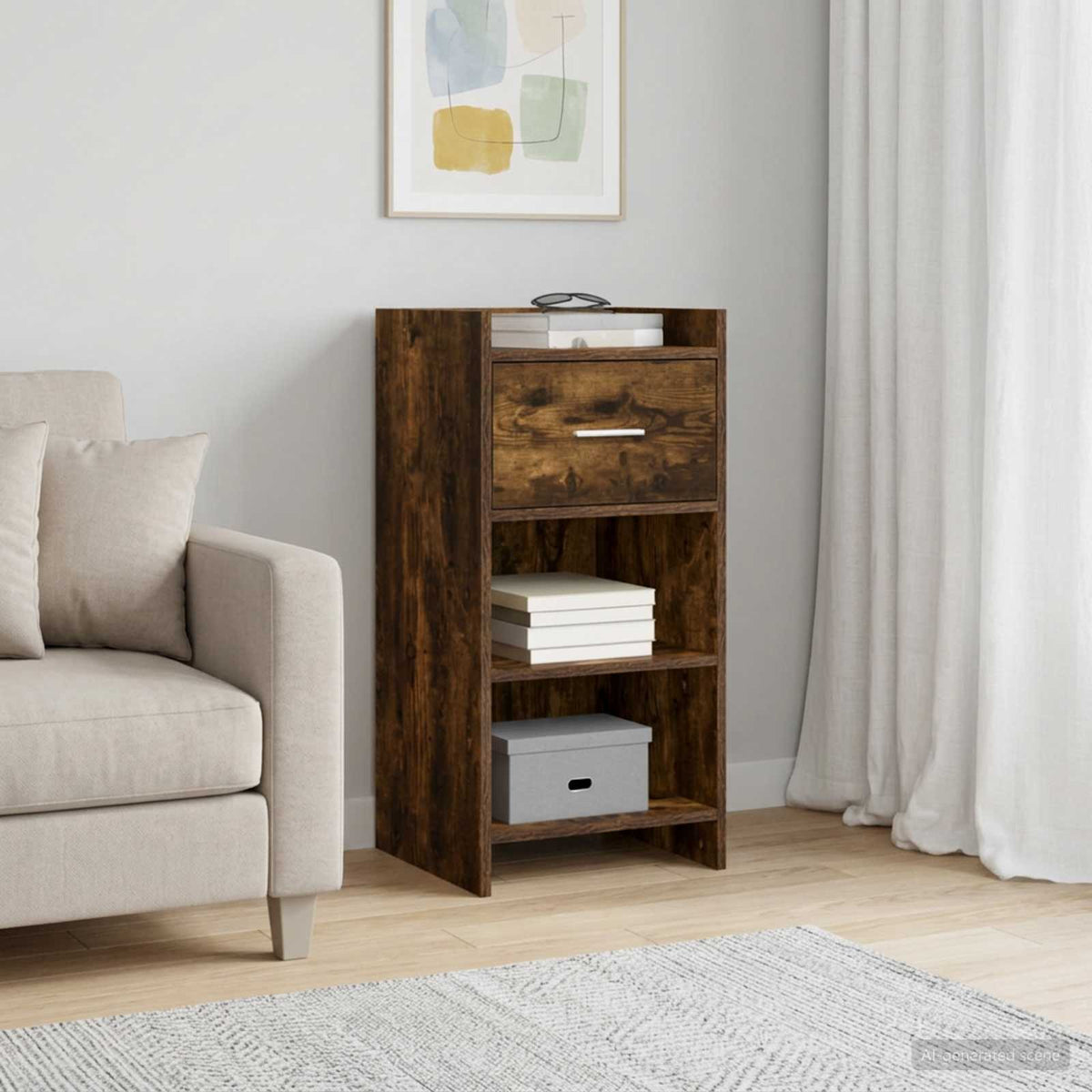 Sideboard Røget eg 40 x 36 x 80 cm Konstrueret træ