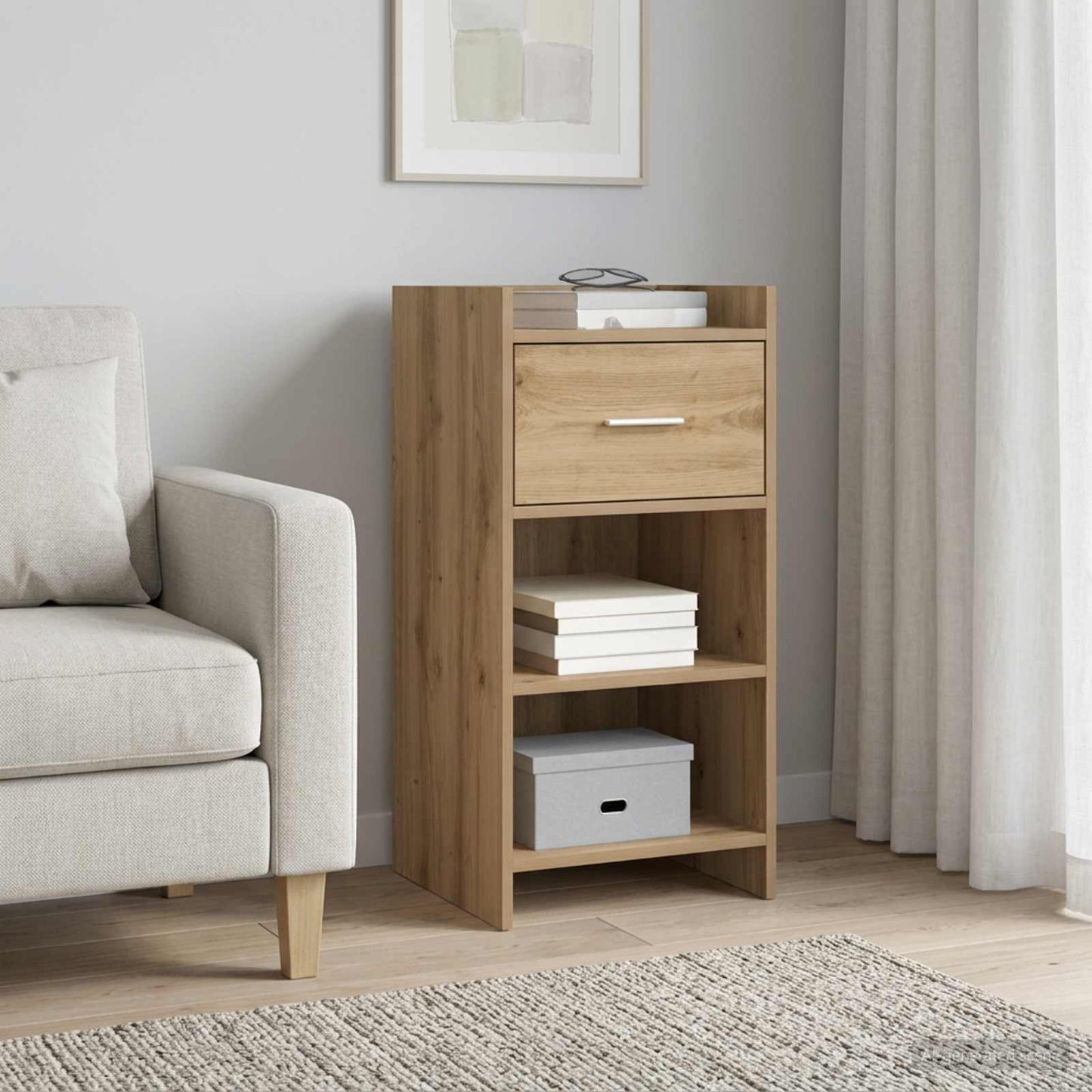 Sideboard Artisan-eg 40 x 36 x 80 cm Konstrueret træ