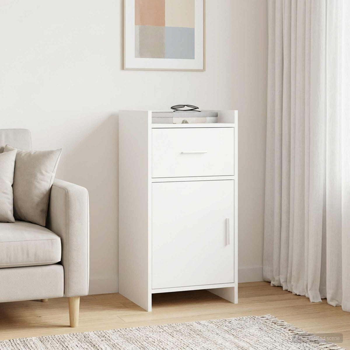 Sideboard Hvid 40 x 36 x 80 cm Konstrueret træ