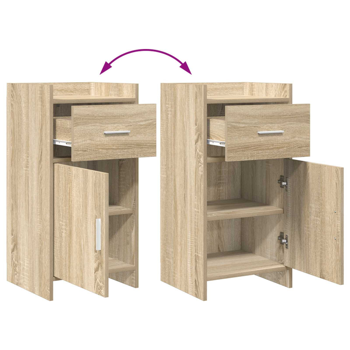 Sideboard Sonoma-eg 40 x 36 x 80 cm Konstrueret træ