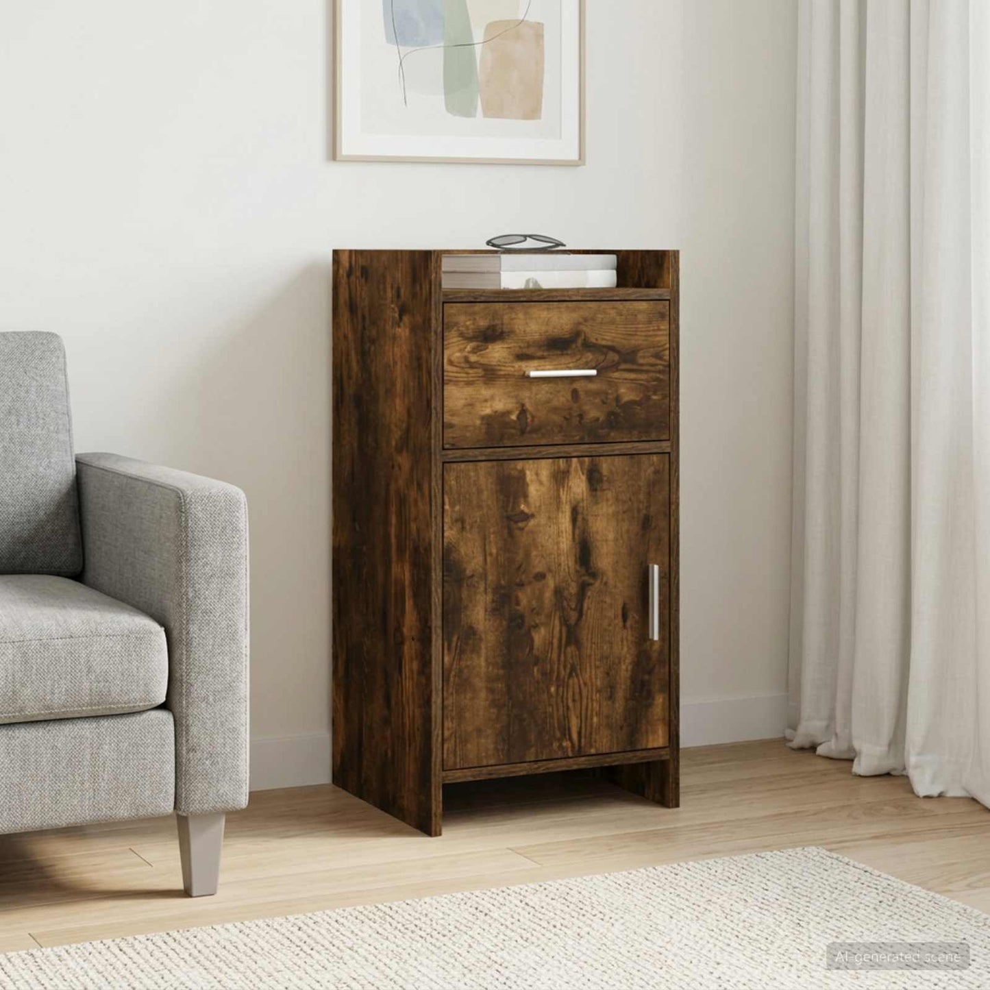 Sideboard Røget eg 40 x 36 x 80 cm Konstrueret træ