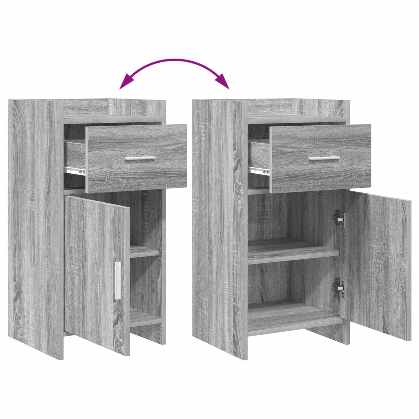 Sideboard Grå Sonoma 40 x 36 x 80 cm Konstrueret træ