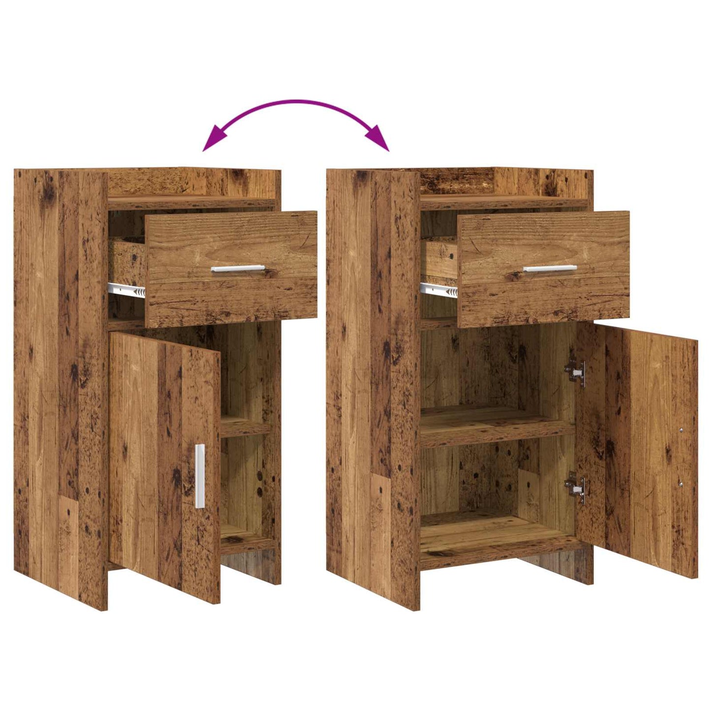 Sideboard Gammelt træ 40 x 36 x 80 cm Konstrueret træ
