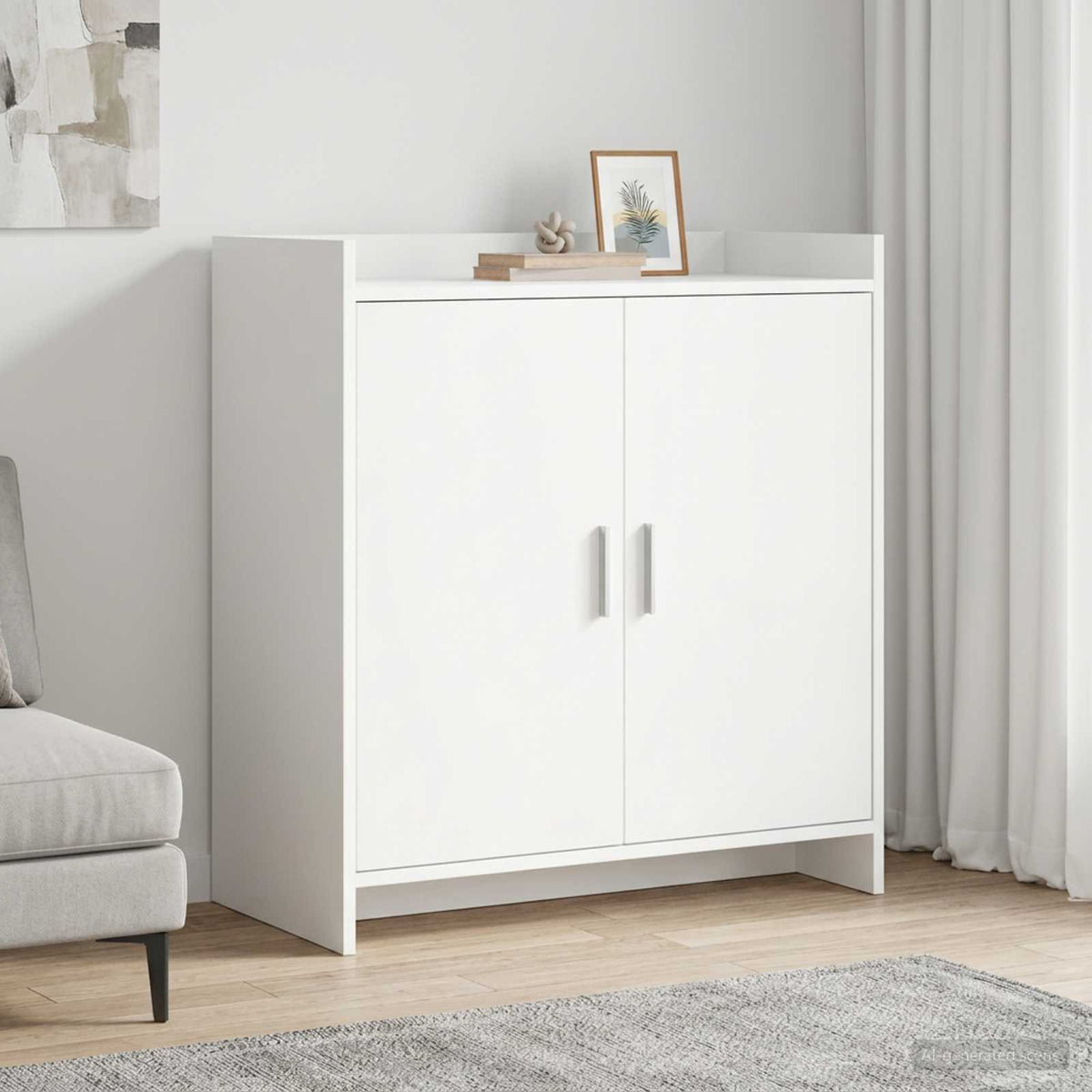 Sideboard Hvid 72 x 36 x 80 cm Konstrueret træ