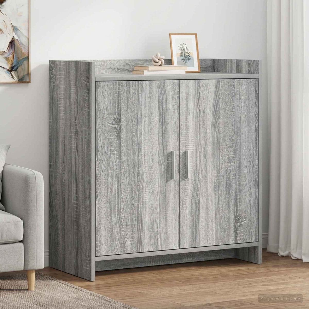 Sideboard Grå Sonoma 72 x 36 x 80 cm Konstrueret træ
