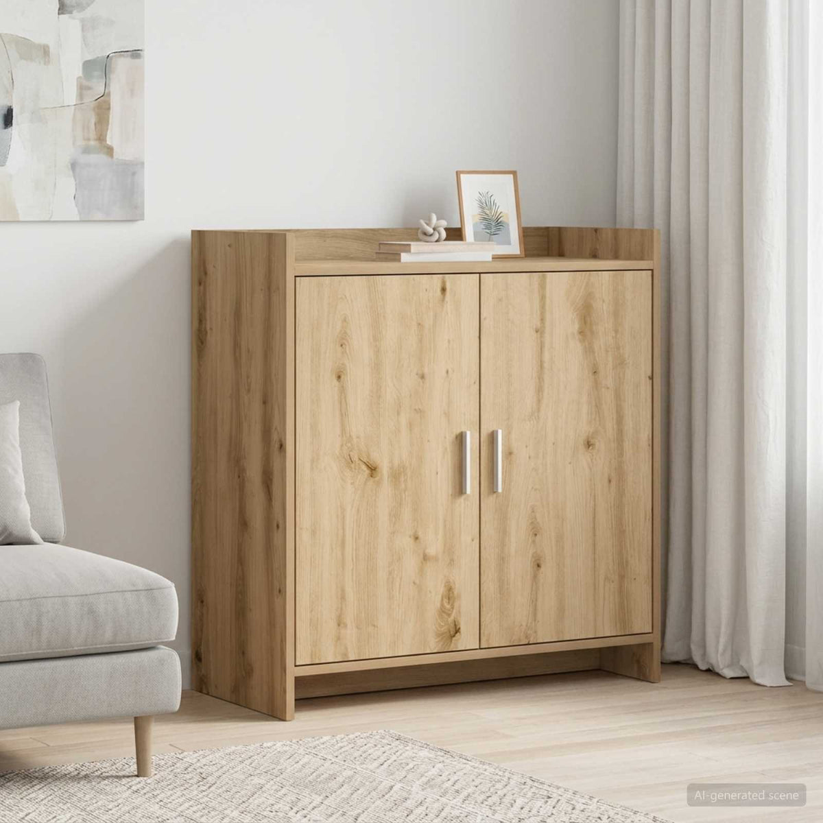 Sideboard Artisan-eg 72 x 36 x 80 cm Konstrueret træ