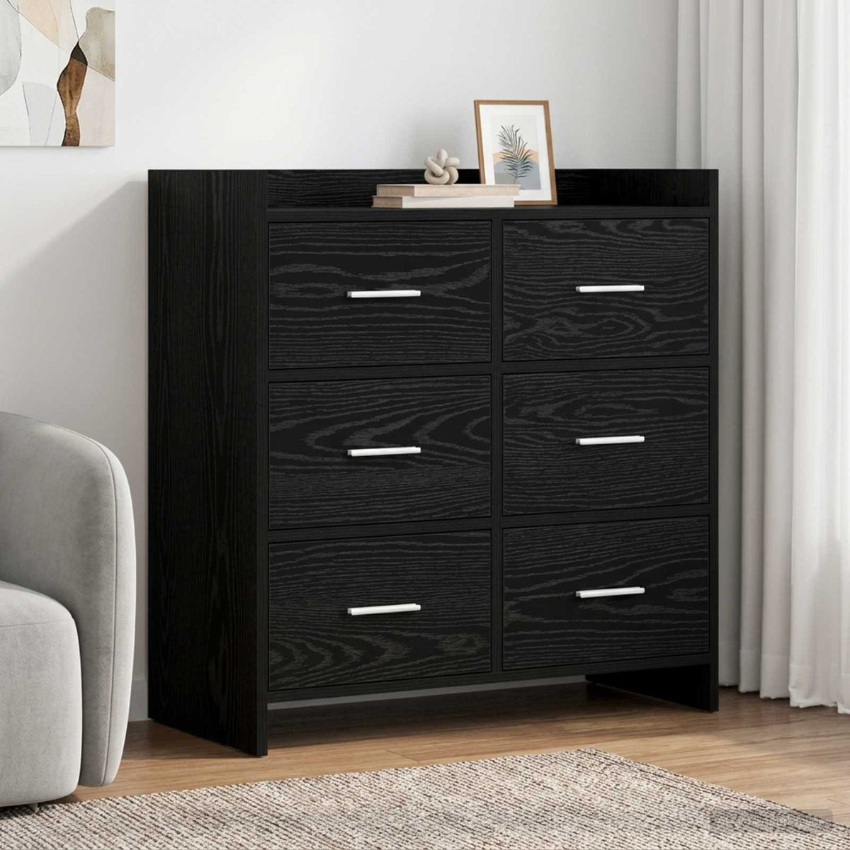 Sideboard Sort eg 75 x 33 x 80 cm Konstrueret træ