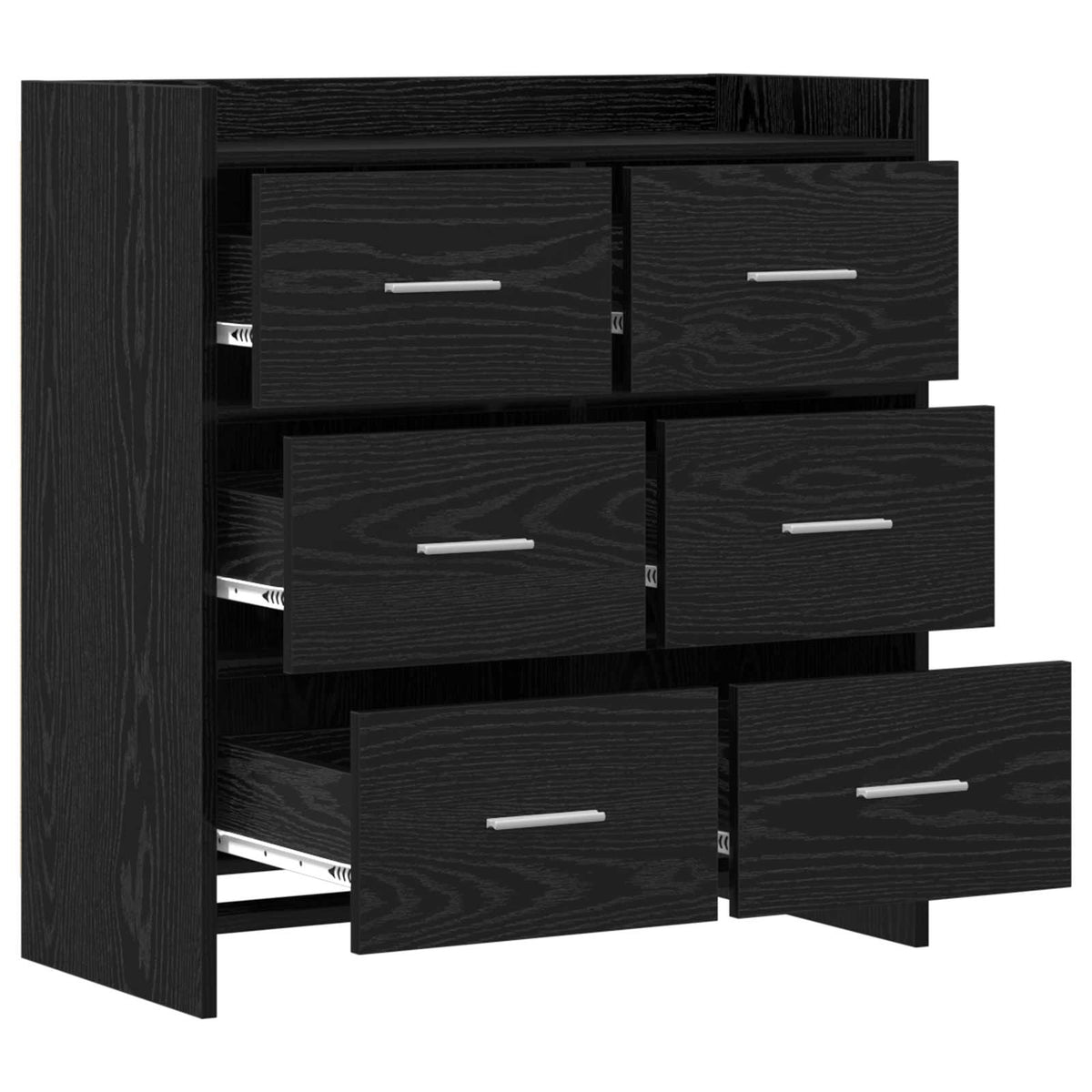 Sideboard Sort eg 75 x 33 x 80 cm Konstrueret træ