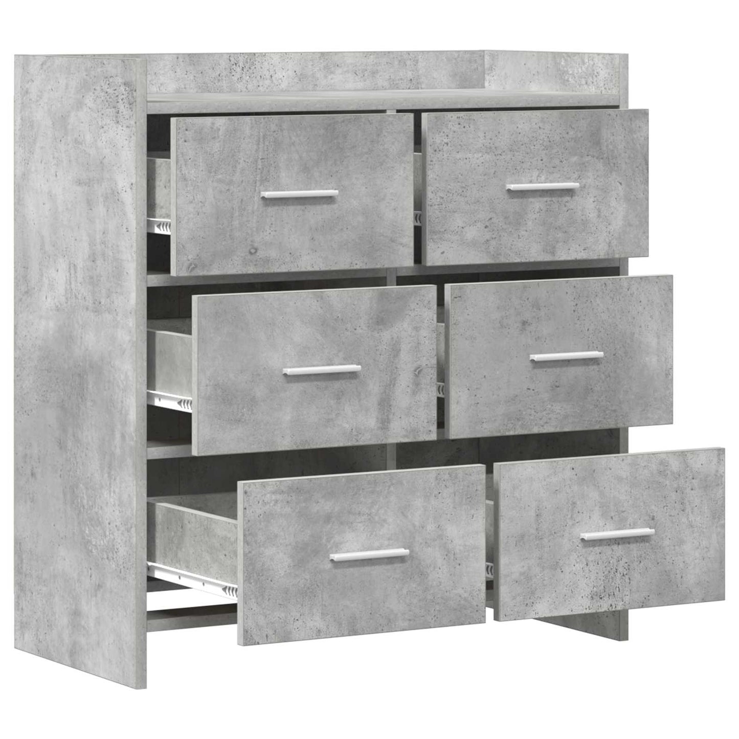 Sideboard Betongrå 75 x 33 x 80 cm Konstrueret træ