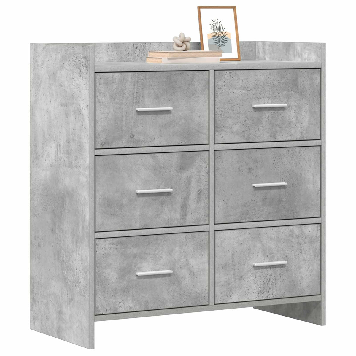 Sideboard Betongrå 75 x 33 x 80 cm Konstrueret træ