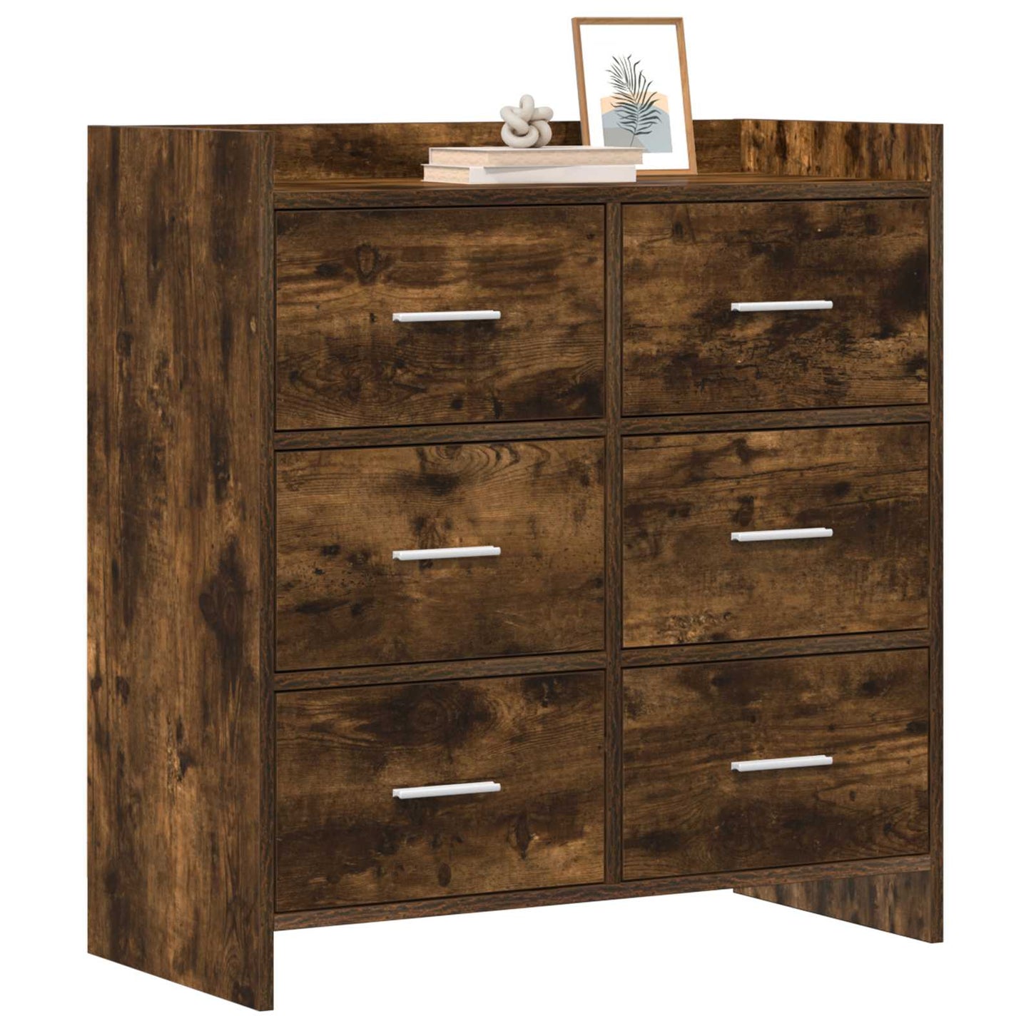Sideboard Røget eg 75 x 33 x 80 cm Konstrueret træ