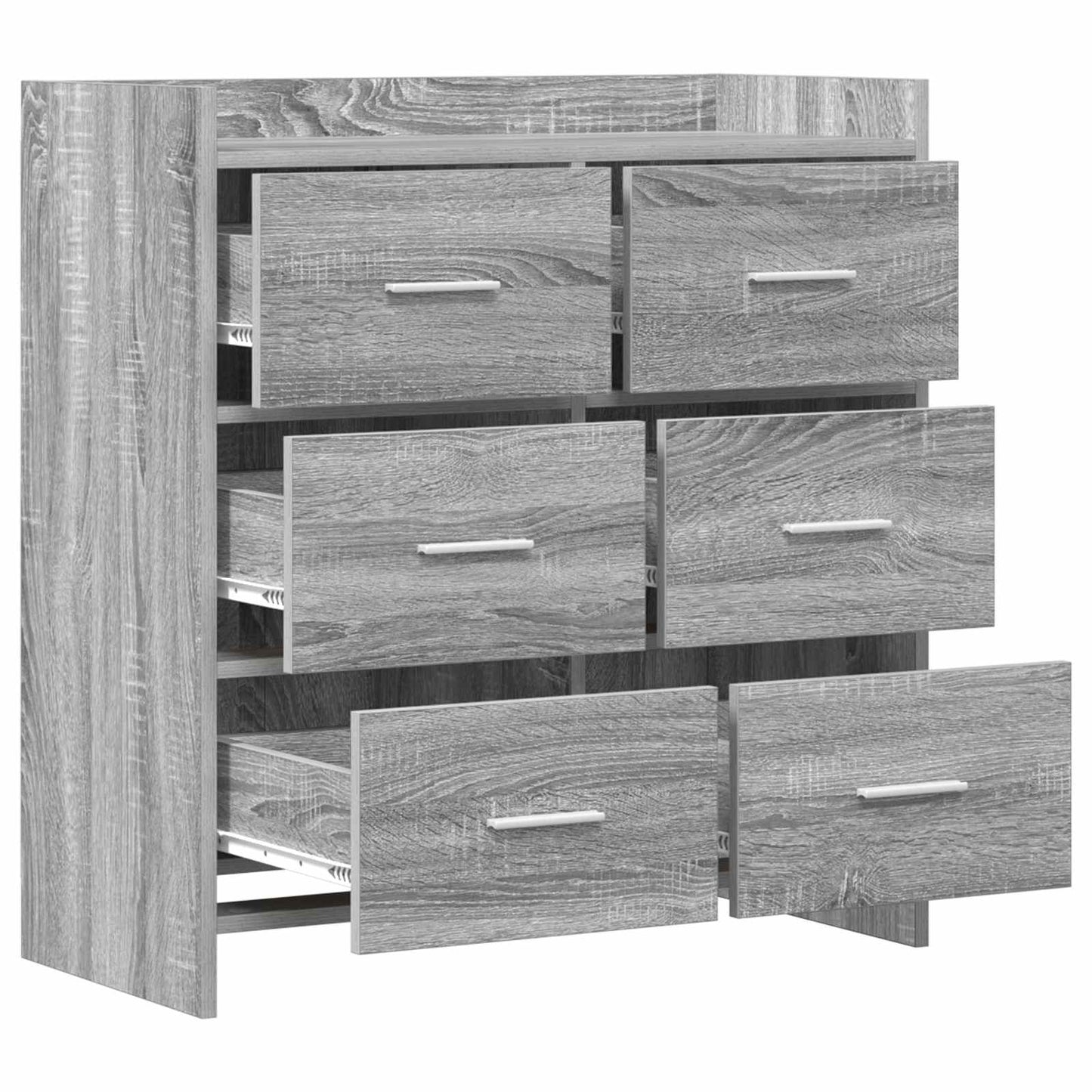 Sideboard Grå Sonoma 75 x 33 x 80 cm Konstrueret træ