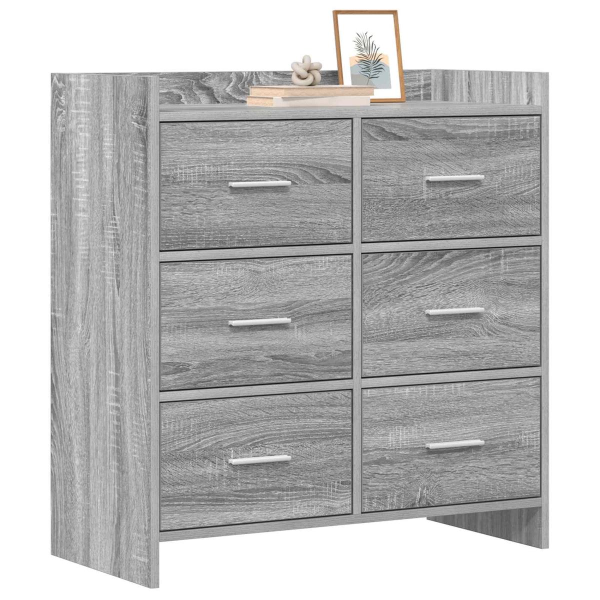 Sideboard Grå Sonoma 75 x 33 x 80 cm Konstrueret træ