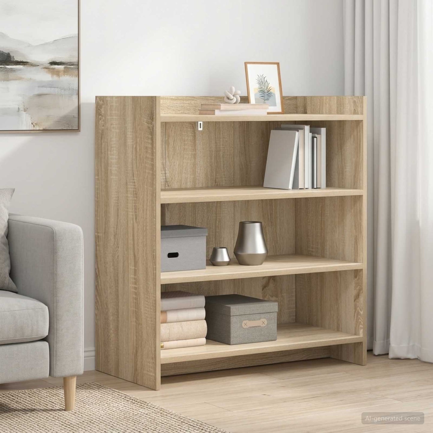 Sideboard Sonoma-eg 75 x 36 x 80 cm Konstrueret træ