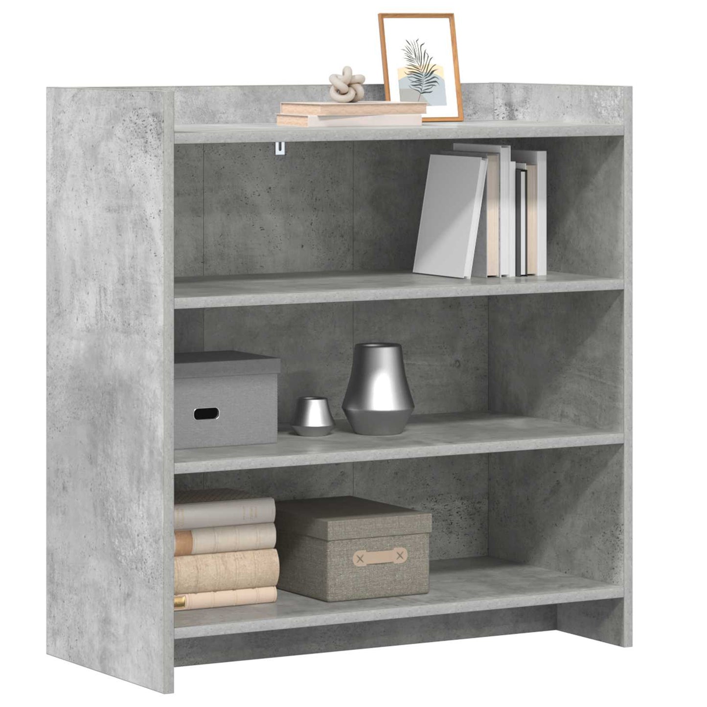 Sideboard Betongrå 75 x 36 x 80 cm Konstrueret træ