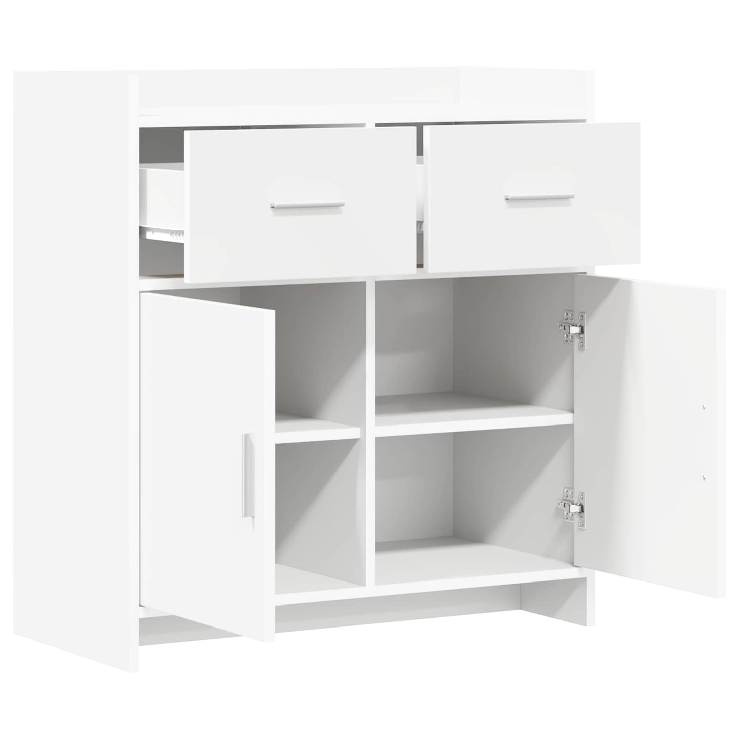 Sideboard Hvid 75 x 36 x 80 cm Konstrueret træ