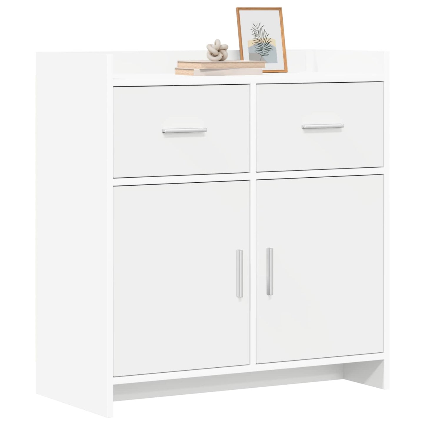 Sideboard Hvid 75 x 36 x 80 cm Konstrueret træ