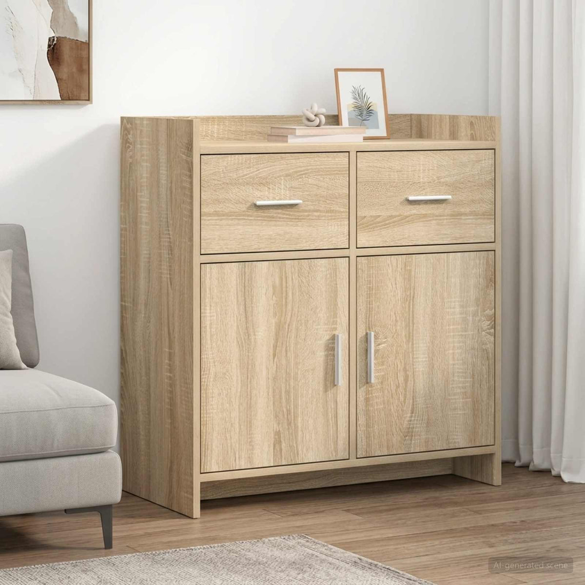 Sideboard Sonoma-eg 75 x 36 x 80 cm Konstrueret træ