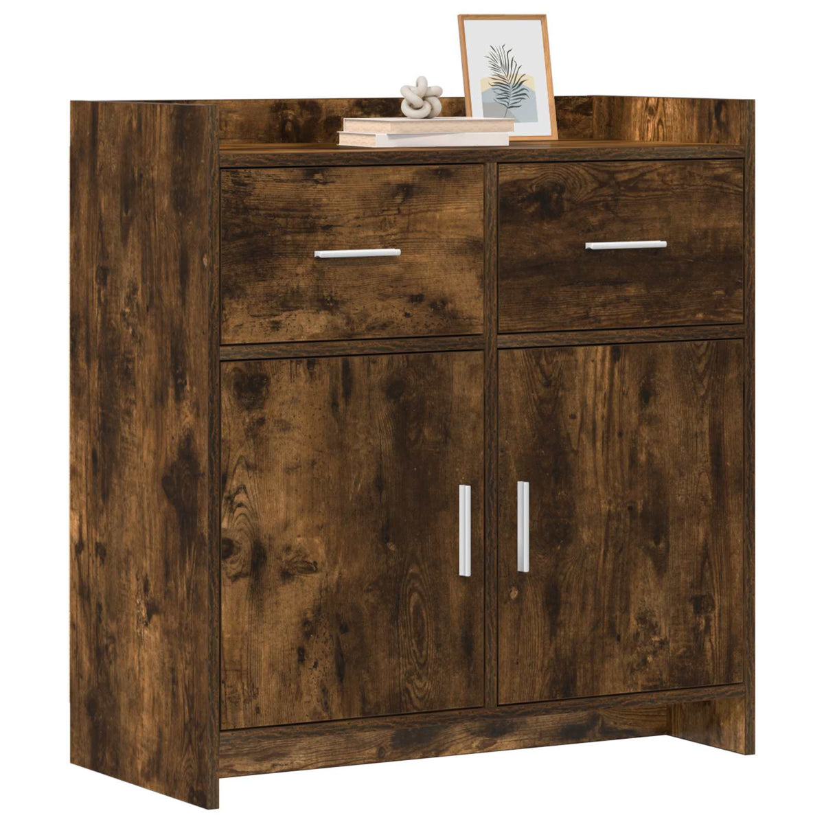 Sideboard Røget eg 75 x 36 x 80 cm Konstrueret træ