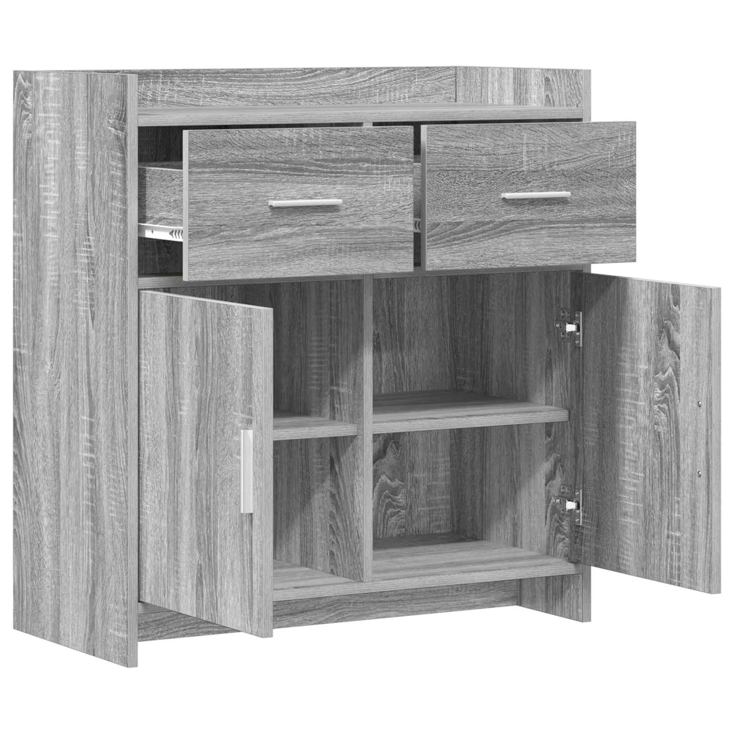 Sideboard Grå Sonoma 75 x 36 x 80 cm Konstrueret træ