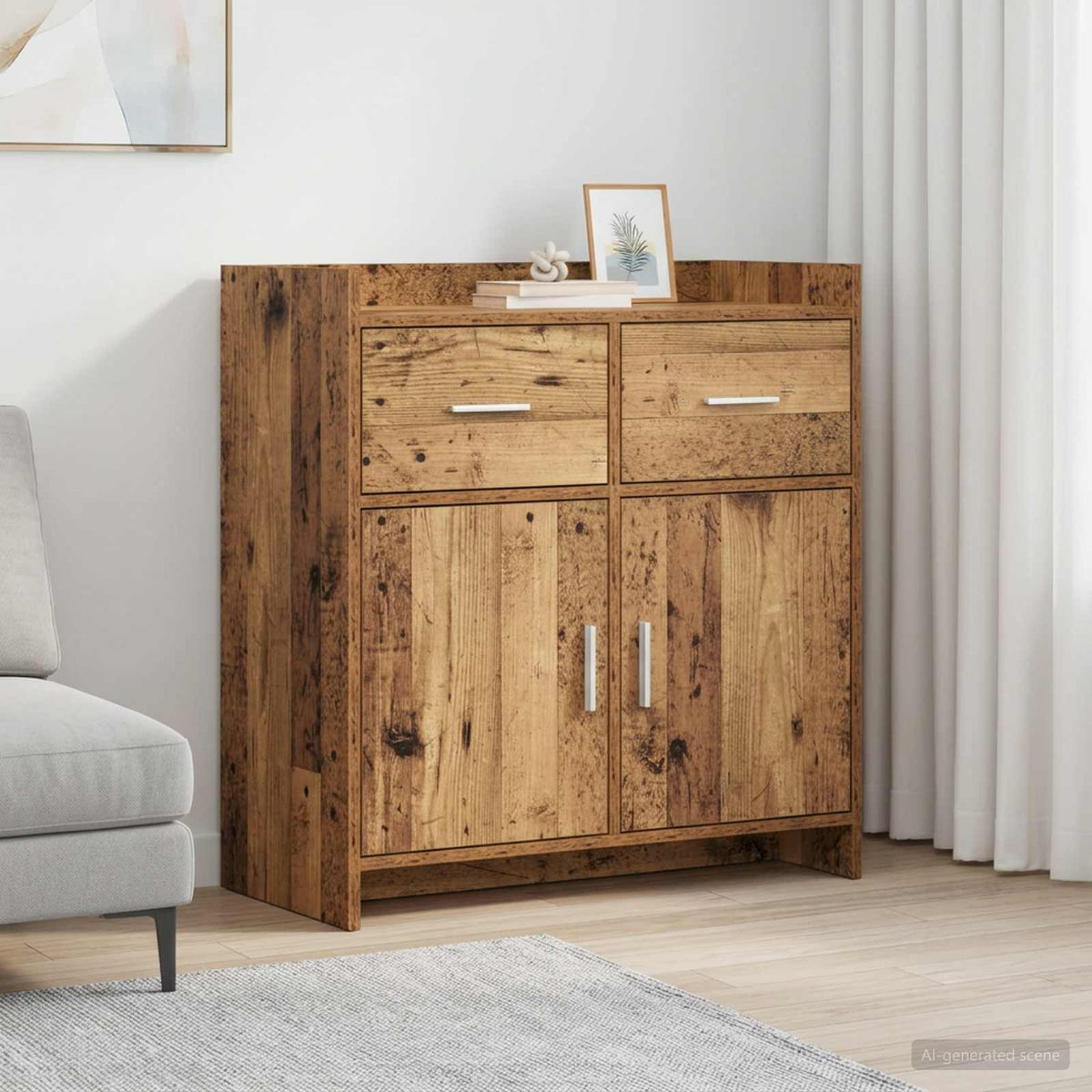 Sideboard Gammelt træ 75 x 36 x 80 cm Konstrueret træ