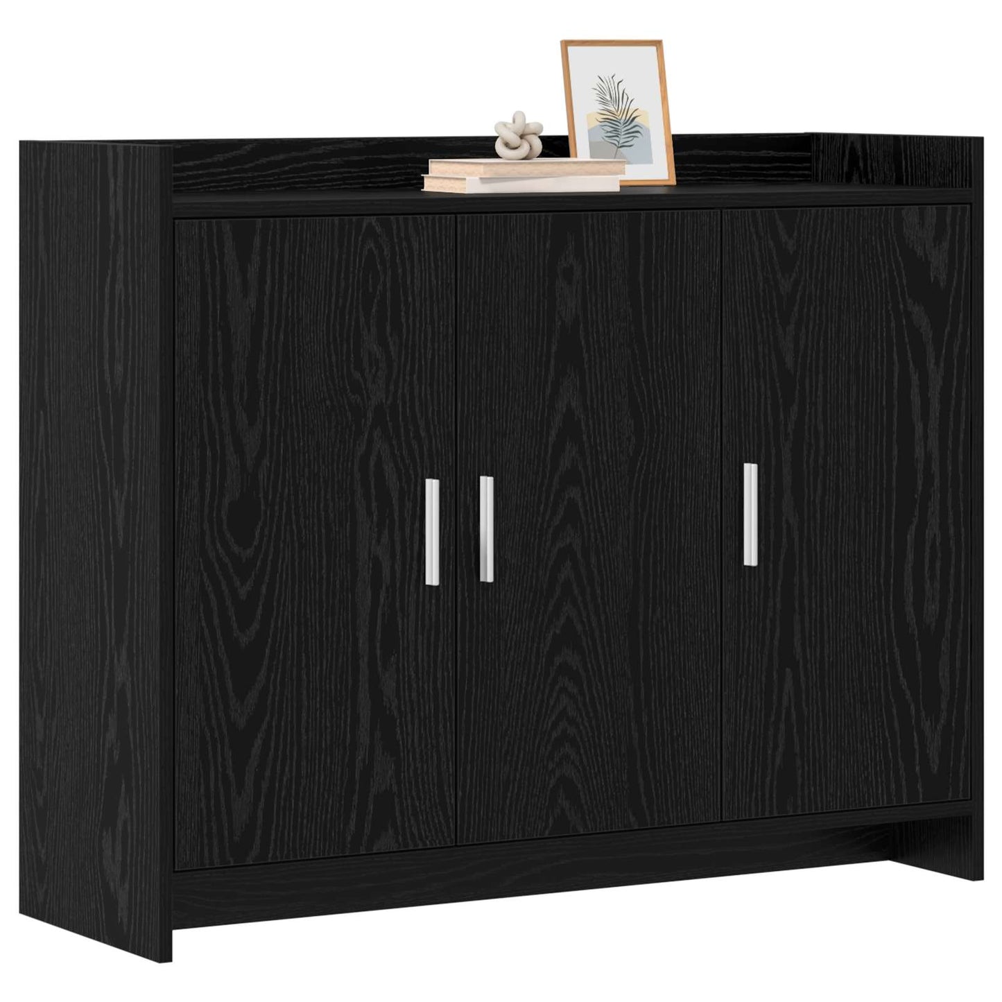 Sideboard Sort eg 98,5 x 33 x 80 cm Konstrueret træ