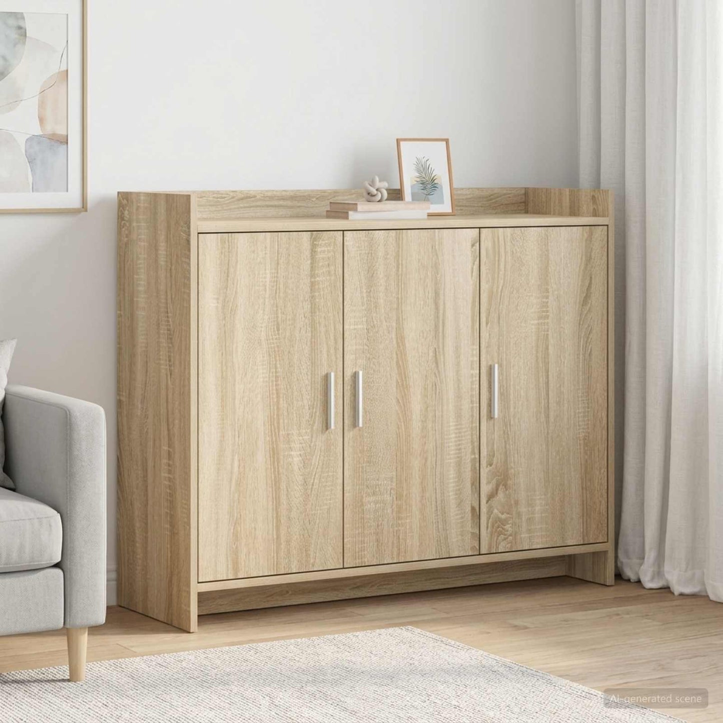 Sideboard Sonoma-eg 98,5 x 33 x 80 cm Konstrueret træ
