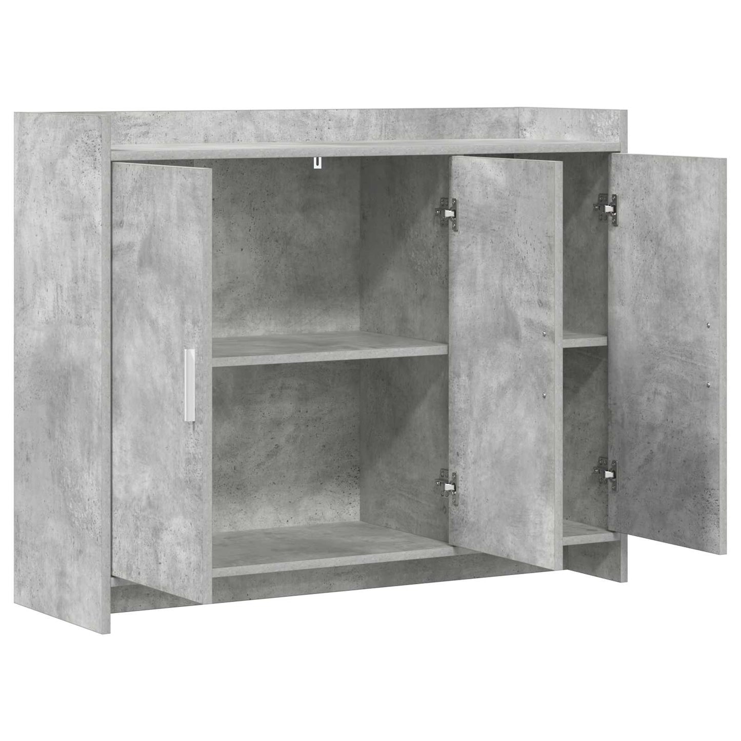 Sideboard Betongrå 98,5 x 33 x 80 cm Konstrueret træ