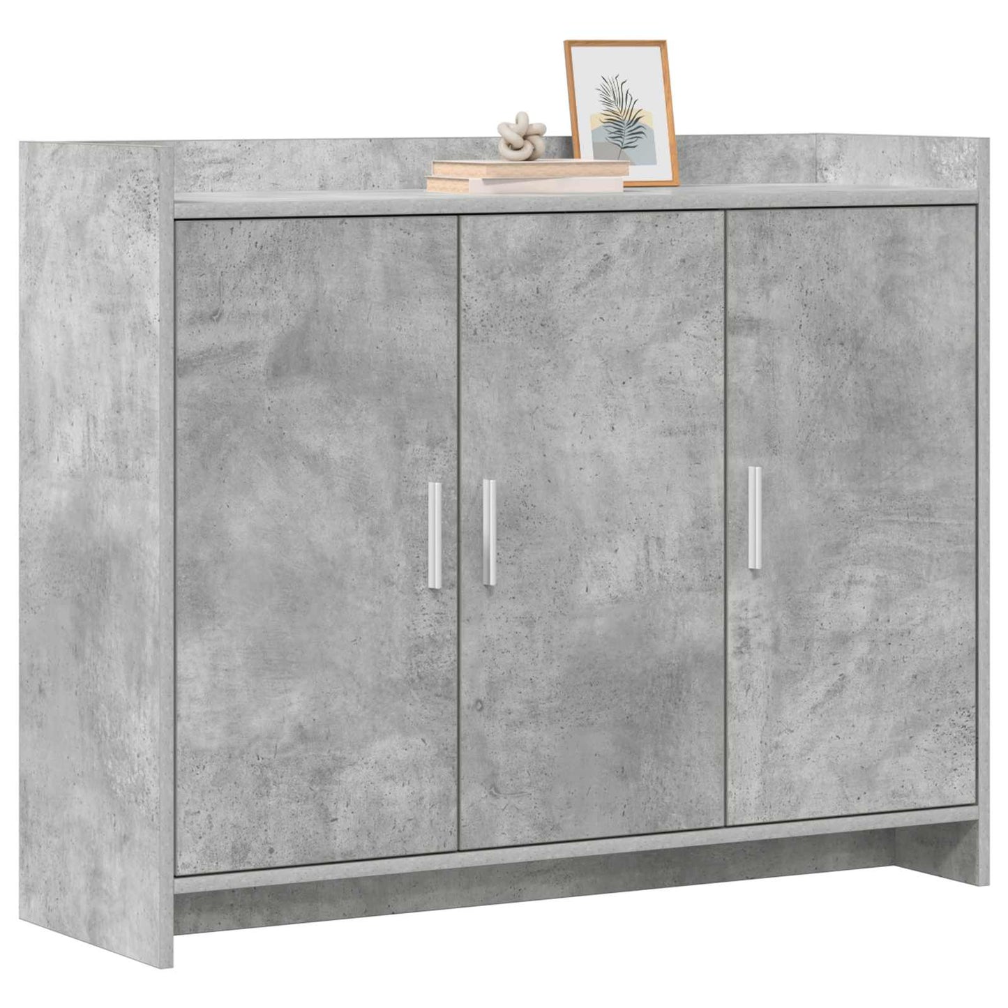 Sideboard Betongrå 98,5 x 33 x 80 cm Konstrueret træ