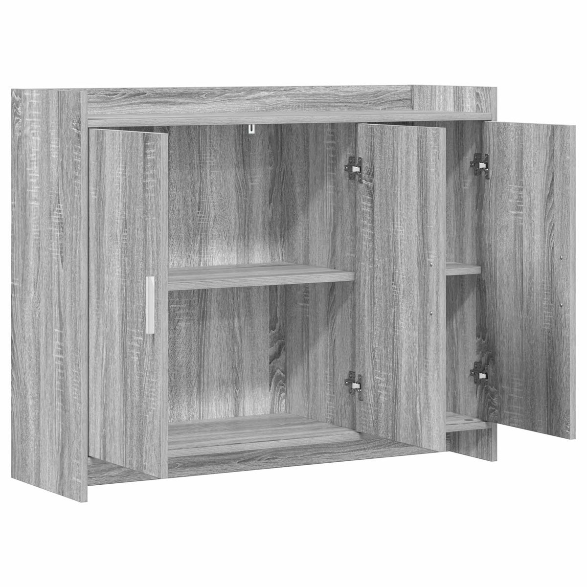 Sideboard Grå Sonoma 98,5 x 33 x 80 cm Konstrueret træ