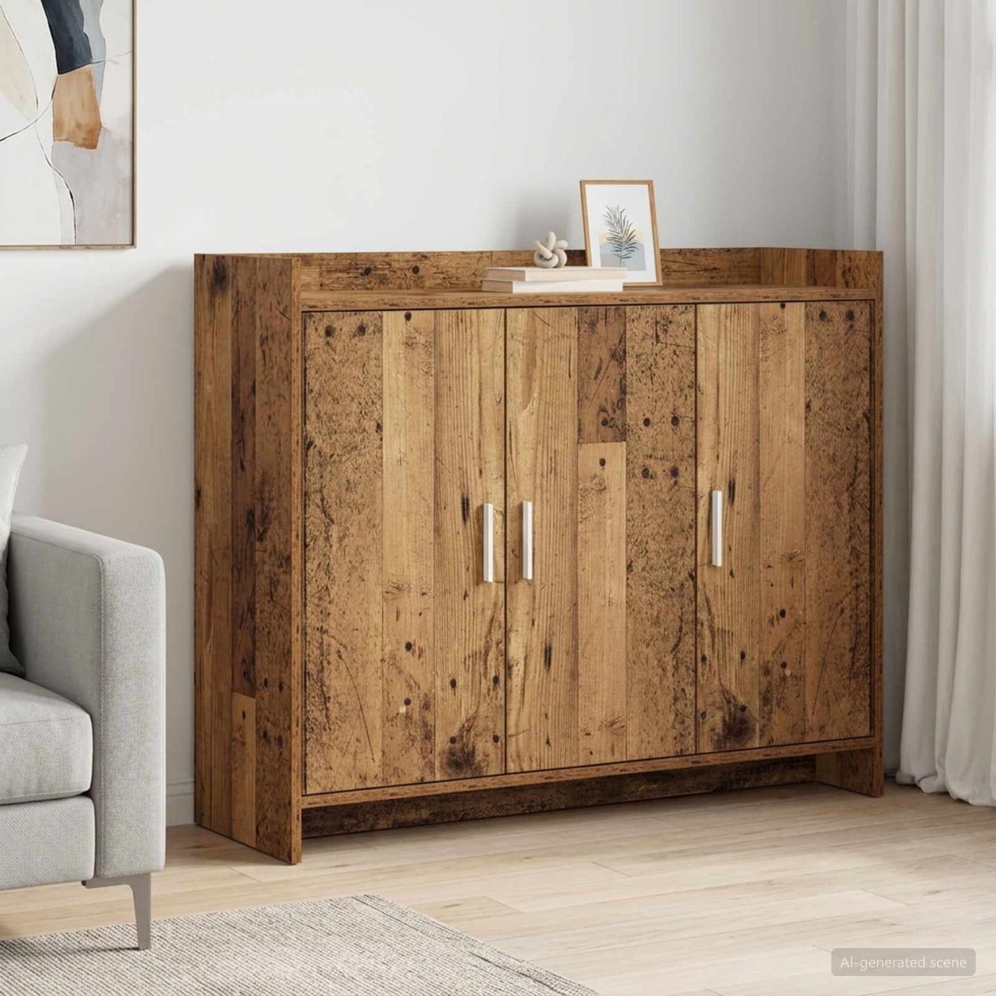 Sideboard Gammelt træ 98,5 x 33 x 80 cm Konstrueret træ