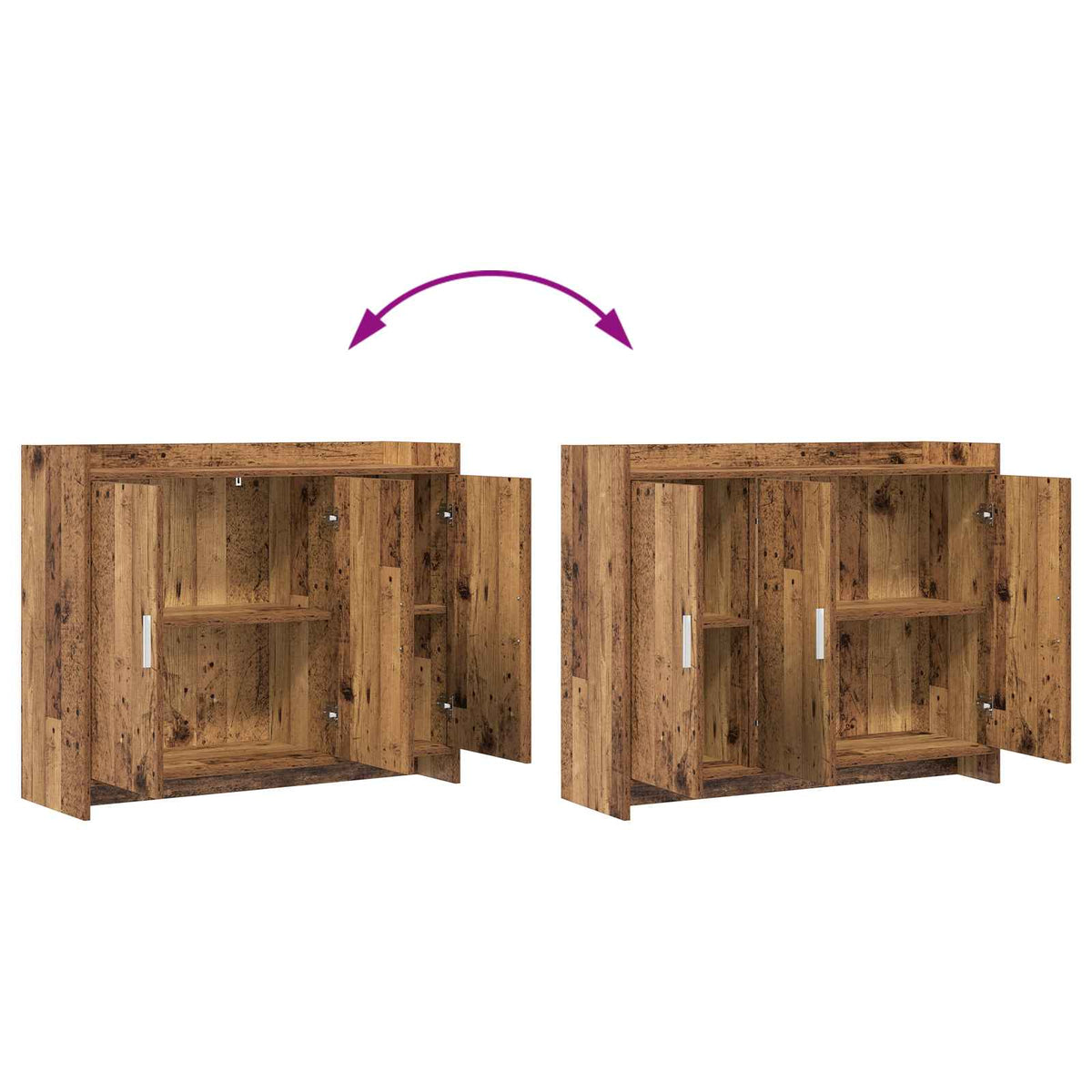 Sideboard Gammelt træ 98,5 x 33 x 80 cm Konstrueret træ