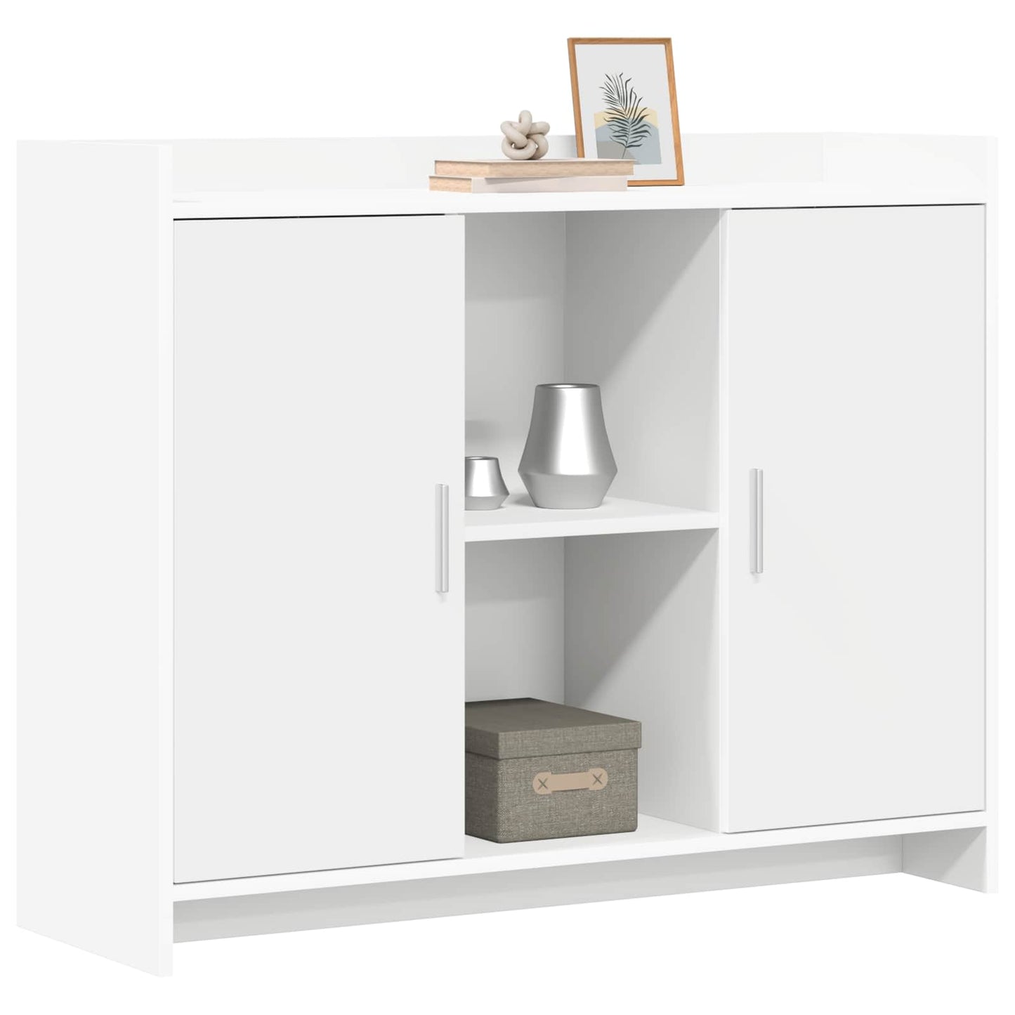 Sideboard Hvid 98,5 x 33 x 80 cm Konstrueret træ