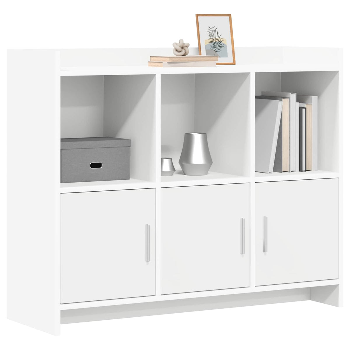 Sideboard Hvid 98,5 x 33 x 80 cm Konstrueret træ