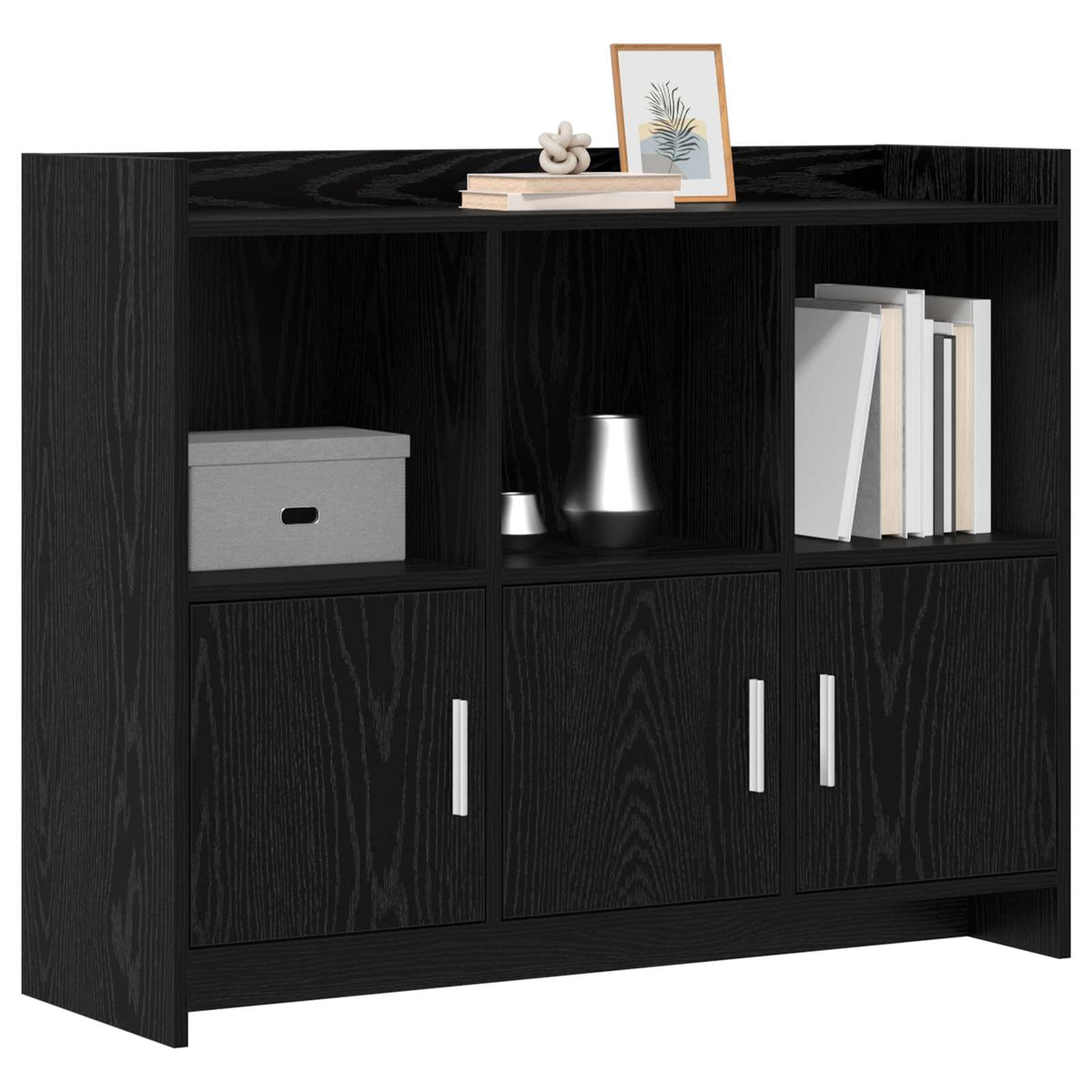 Sideboard Sort eg 98,5 x 33 x 80 cm Konstrueret træ