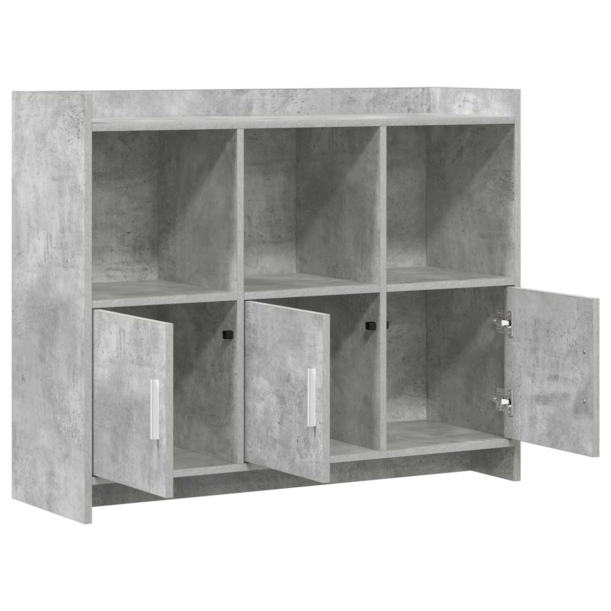 Sideboard Betongrå 98,5 x 33 x 80 cm Konstrueret træ
