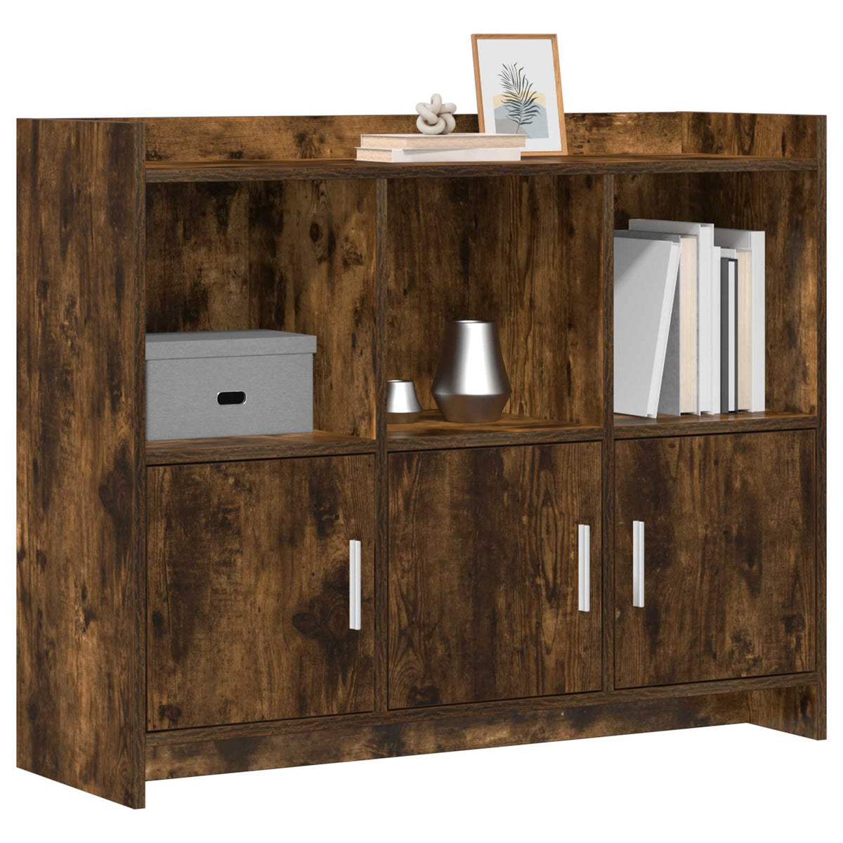 Sideboard Røget eg 98,5 x 33 x 80 cm Konstrueret træ