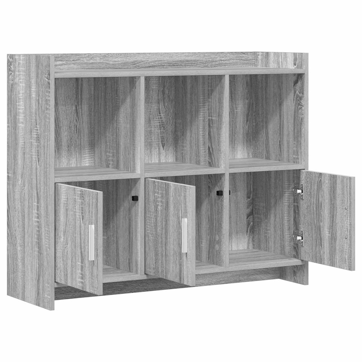 Sideboard Grå Sonoma 98,5 x 33 x 80 cm Konstrueret træ