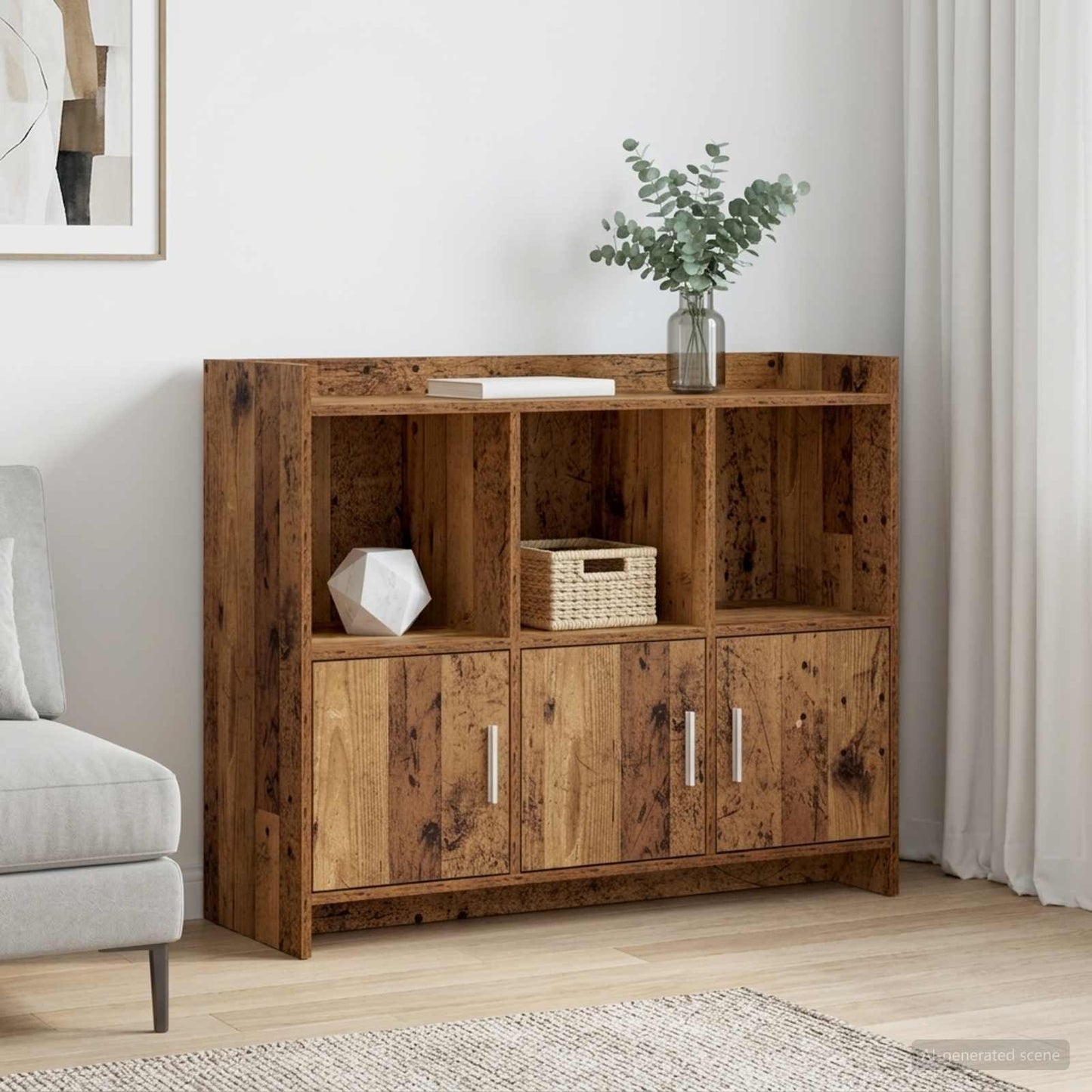 Sideboard Gammelt træ 98,5 x 33 x 80 cm Konstrueret træ