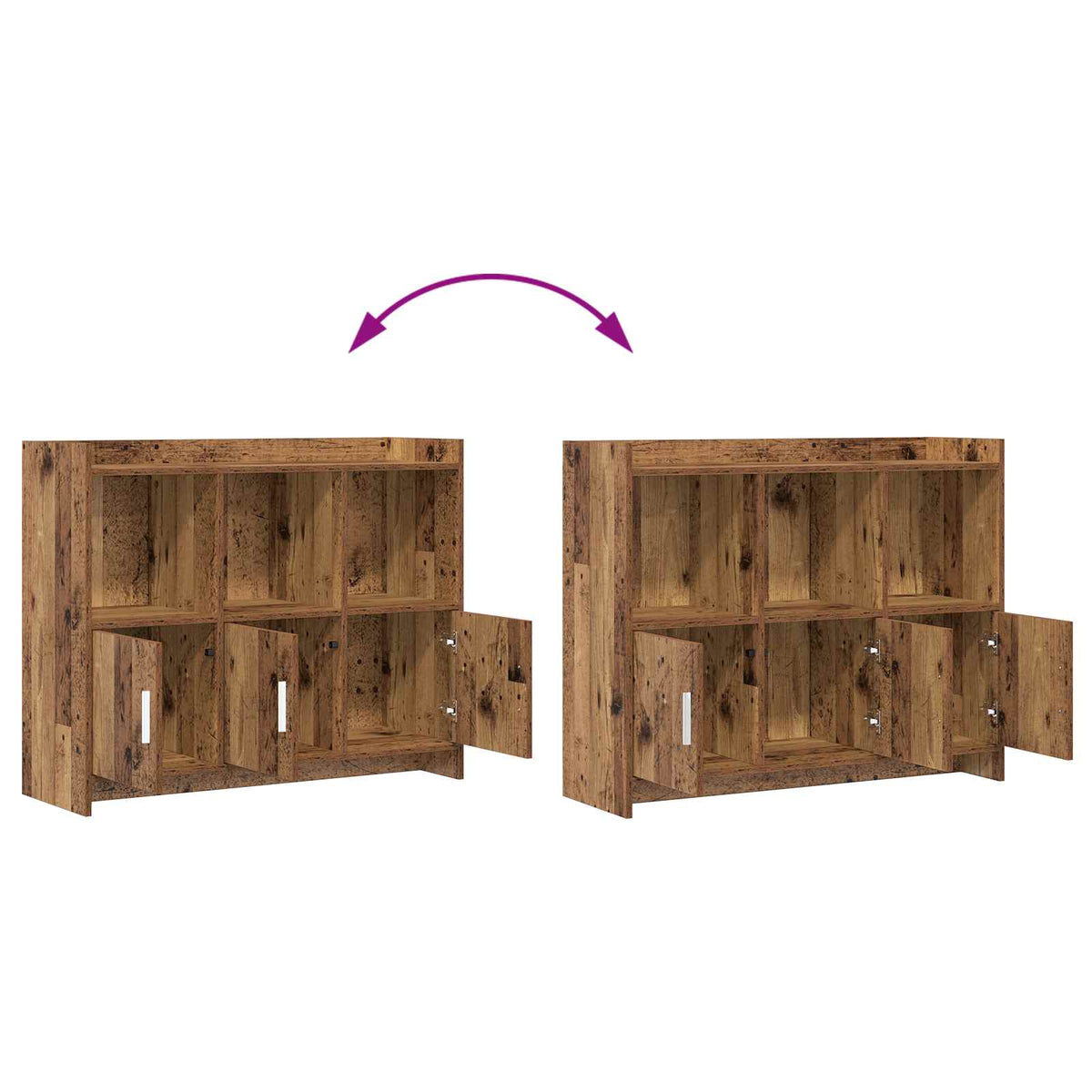 Sideboard Gammelt træ 98,5 x 33 x 80 cm Konstrueret træ
