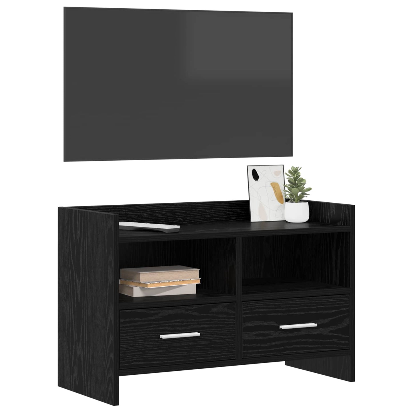 TV-skab 71,5 x 33 x 47 cm Sort eg Konstrueret træ