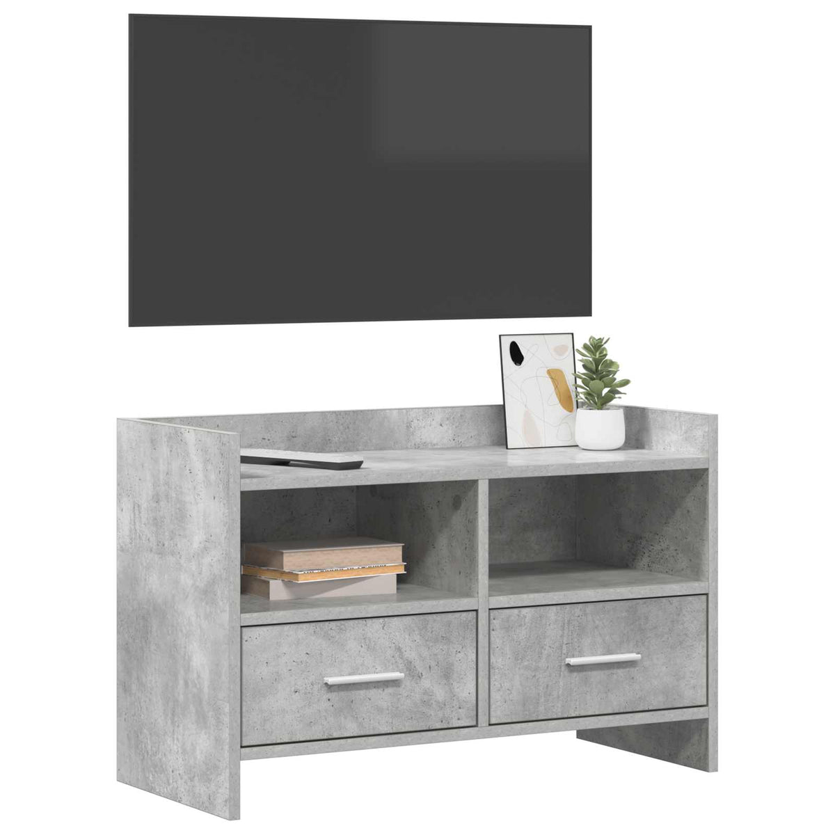 TV-skab 71,5 x 33 x 47 cm Betongrå Konstrueret træ