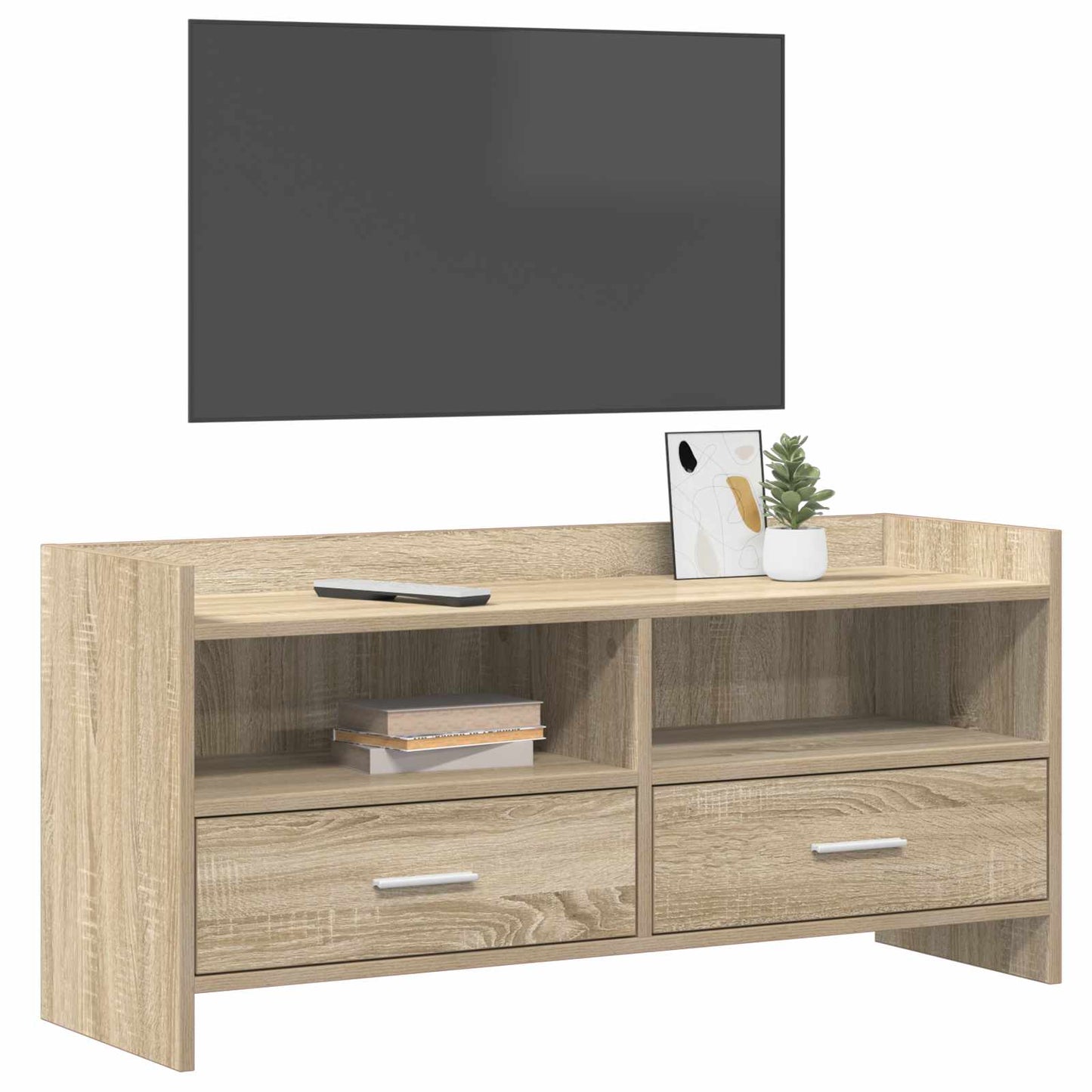 TV-skab 100 x 33 x 47 cm Sonoma-eg Konstrueret træ