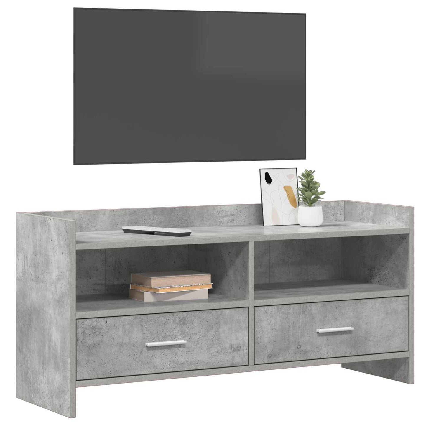 TV-skab 100 x 33 x 47 cm Betongrå Konstrueret træ