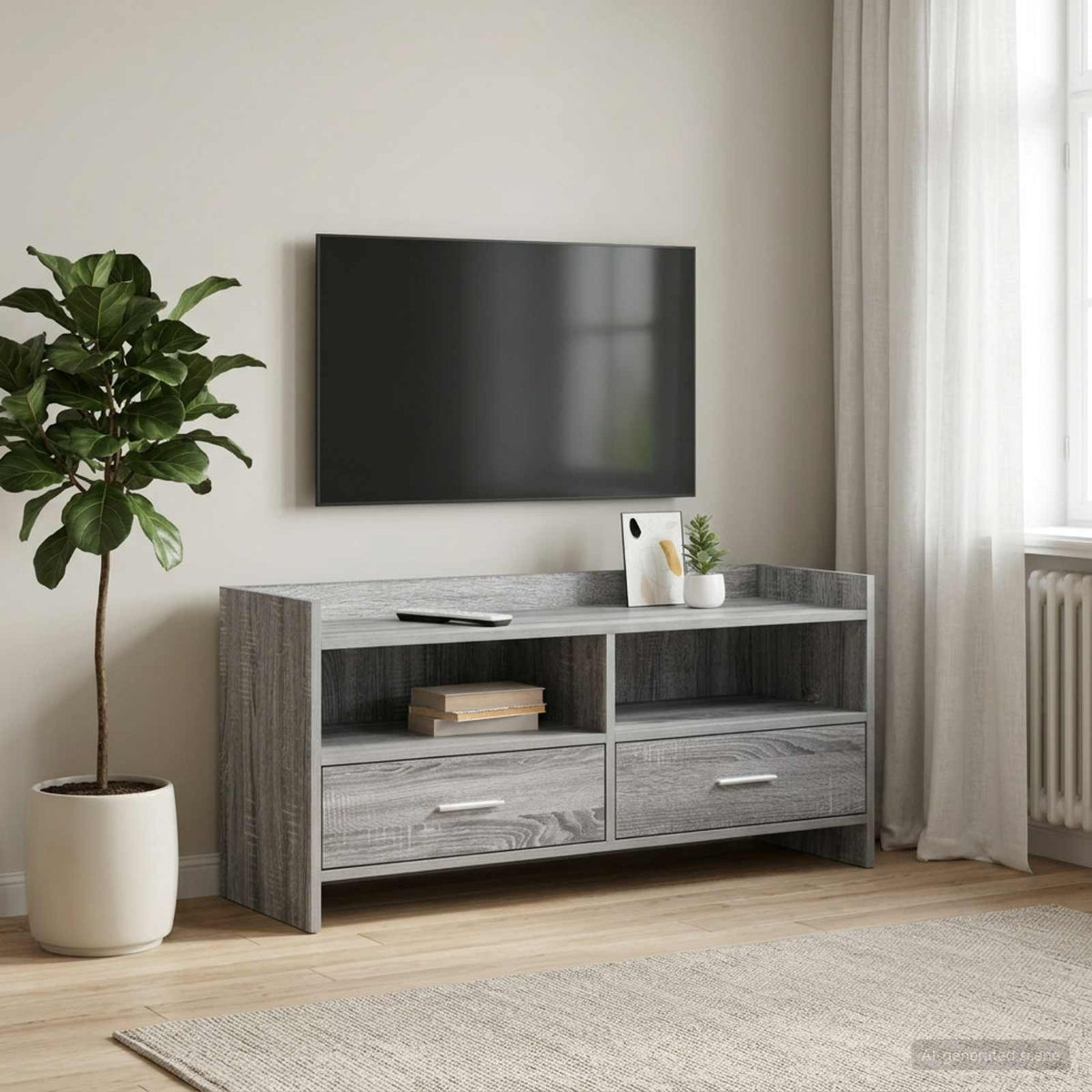TV-skab 100 x 33 x 47 cm Grå Sonoma Konstrueret træ