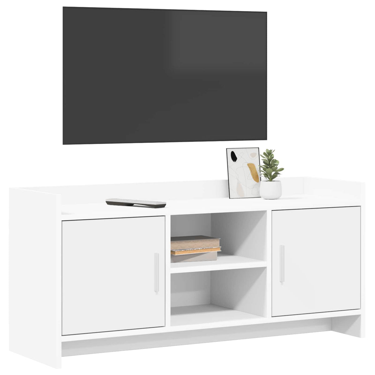 TV-skab 102 x 33 x 47 cm Hvid Konstrueret træ