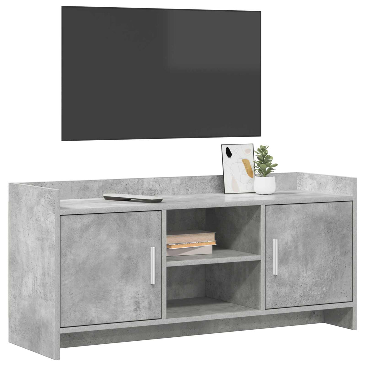 TV-skab 102 x 33 x 47 cm Betongrå Konstrueret træ