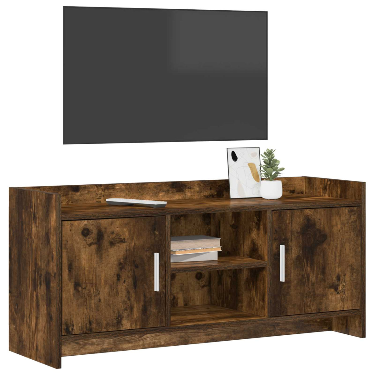 TV-skab 102 x 33 x 47 cm Røget eg Konstrueret træ