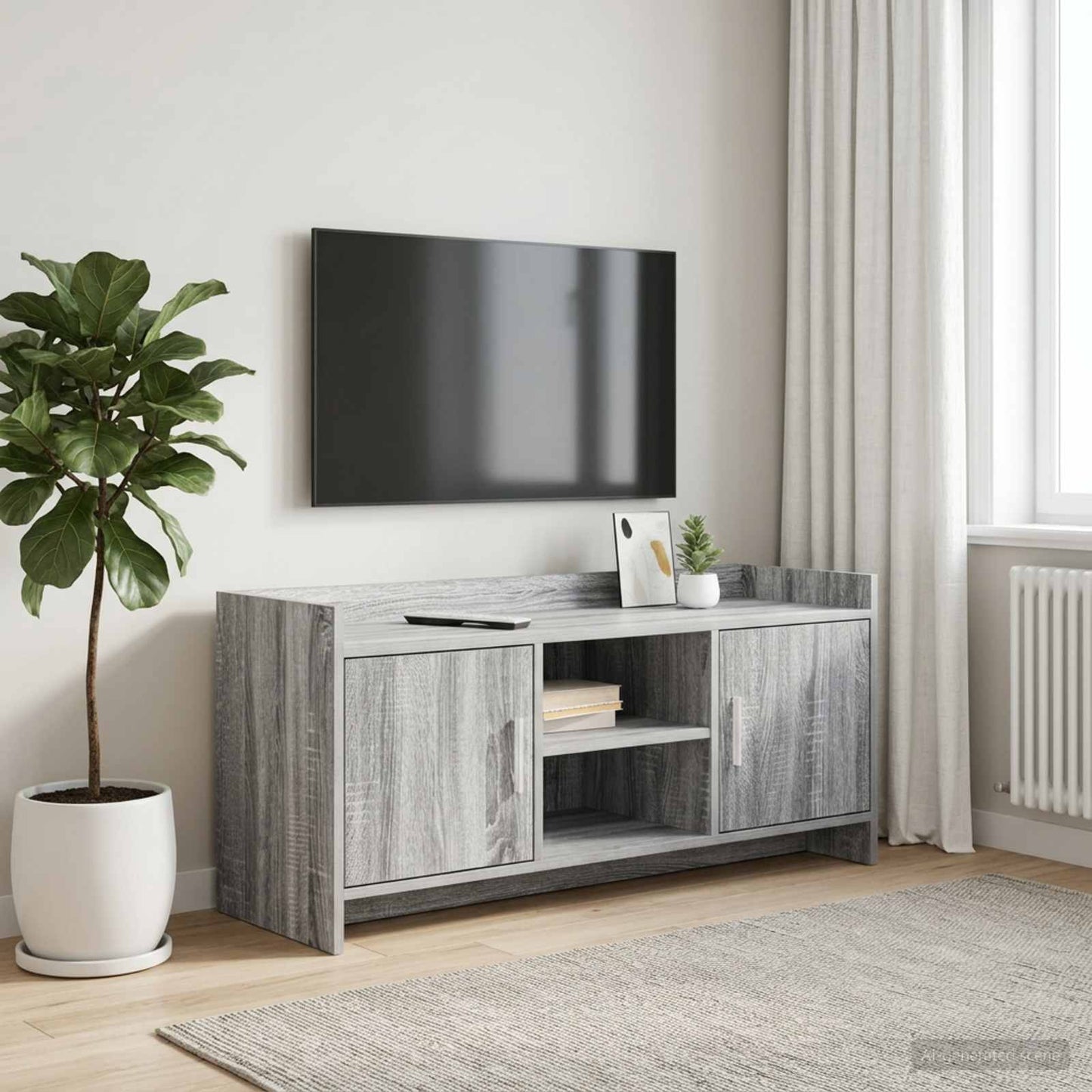 TV-skab 102 x 33 x 47 cm Grå Sonoma Konstrueret træ