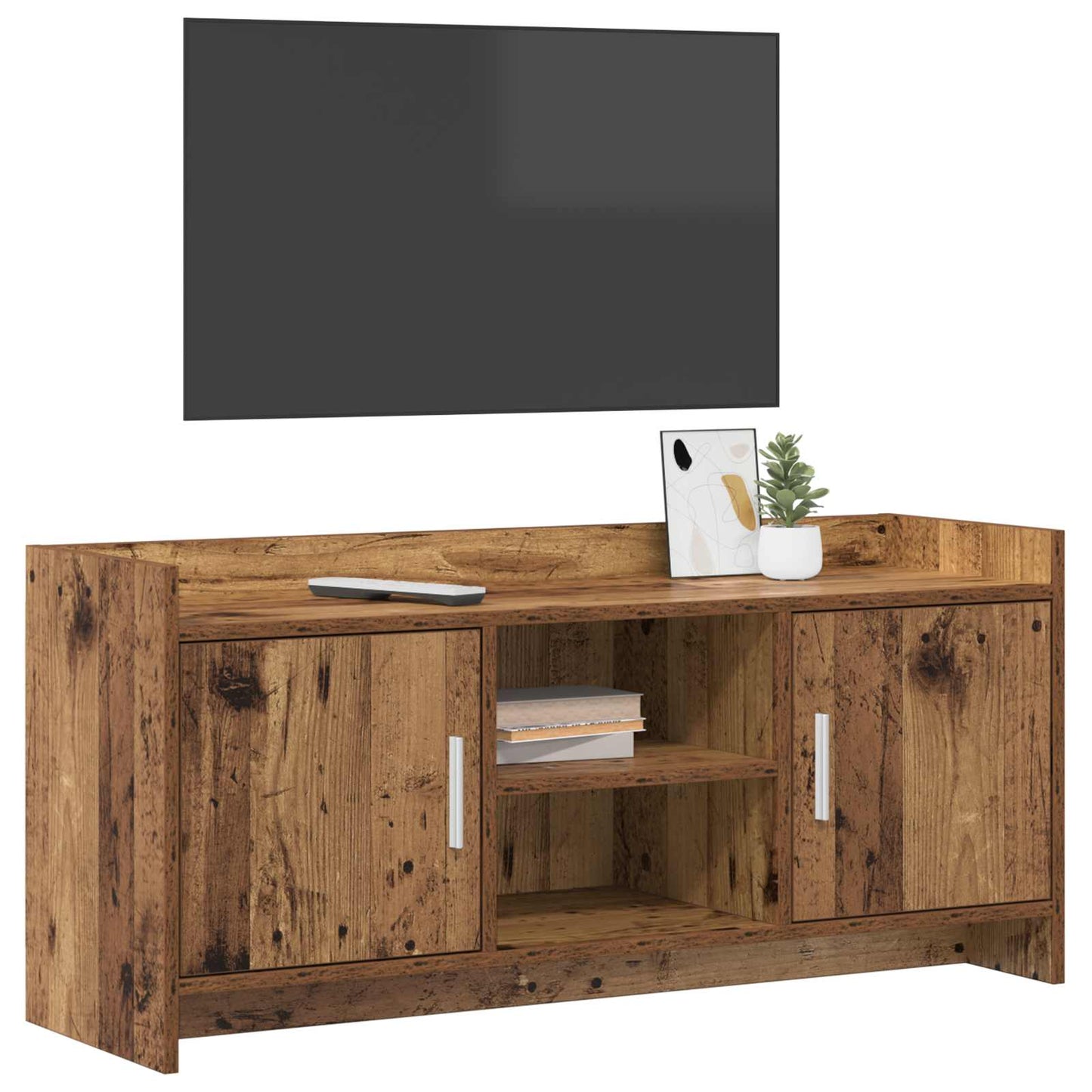 TV-skab 102 x 33 x 47 cm Gammelt træ Konstrueret træ
